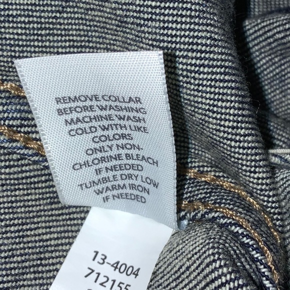 J. Jill stretch button front denim vest Sz  M dark wash trucker styling - Picture 4 of 5